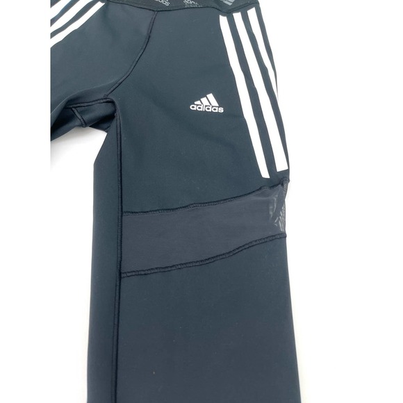 Adidas Women's Black Running Training Mesh Yoga Gym Tights XS NEW - Picture 4 of 4
